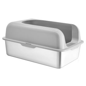 VEVOR 6 In Deep Cat Litter Box Odor-Free Litter Box With Filtering Foot Board