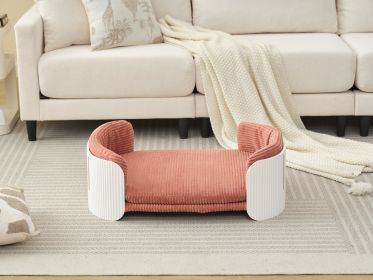 Scandinavian style Cat Couch Bed, Pet Sofa for Indoor Cats PP Indoor Pet Furniture Elevated Cat Beds with Removable Mattress Cover Suitable for Kitty