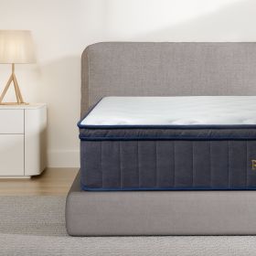 Single Bed Mattress, 30.48 Cm Hybrid Double Bed Mattress With Individual Pocket Coils, Boxed Plush Foam, Medium Softness, Motion Isolation Pressure (Option: 12inch-King)