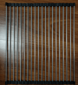 Folding Kitchen Drain Sink Rack Stainless Steel (Option: Black 52x40-20 L)
